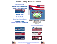 Tablet Screenshot of holmescountyboardofelections.com